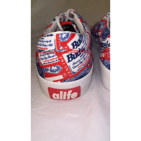 Alife Budweiser Mens Size 7 Public Bud King of Beer Canvas Sneakers - NEW w/Box - Picture 12 of 13
